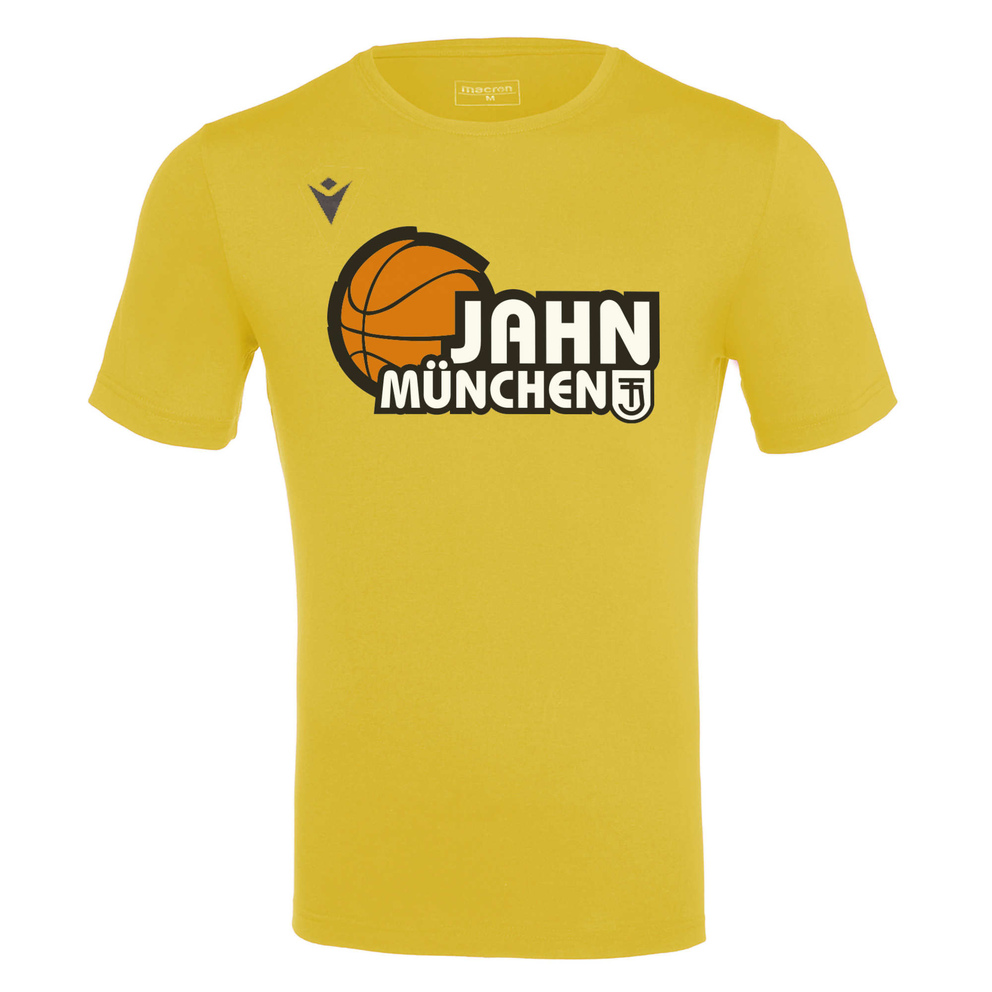 Jahn Basketball T-Shirt gelb Big Logo (individualisierbar)