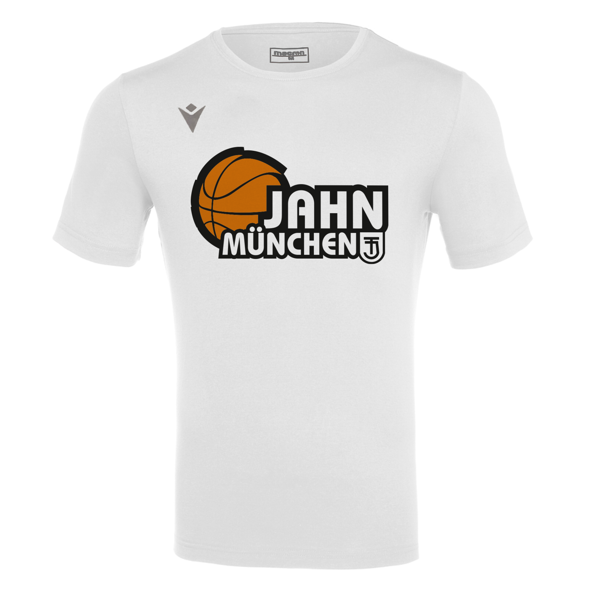 Jahn Basketball T-Shirt weiß Big Logo (individualisierbar)