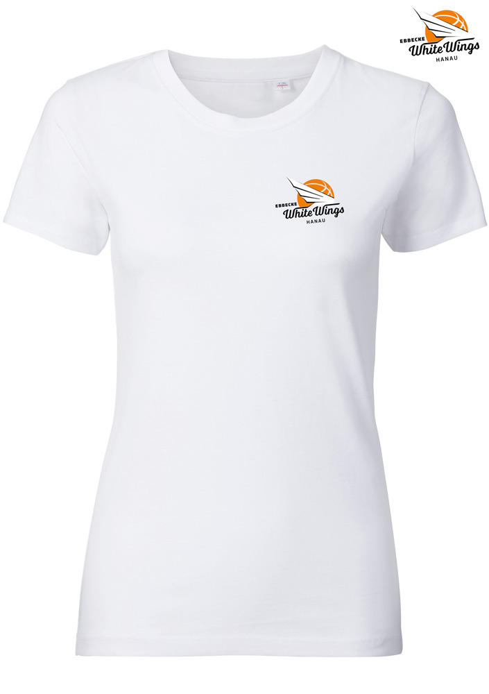 White Wings T Shirt Damen Logo klein