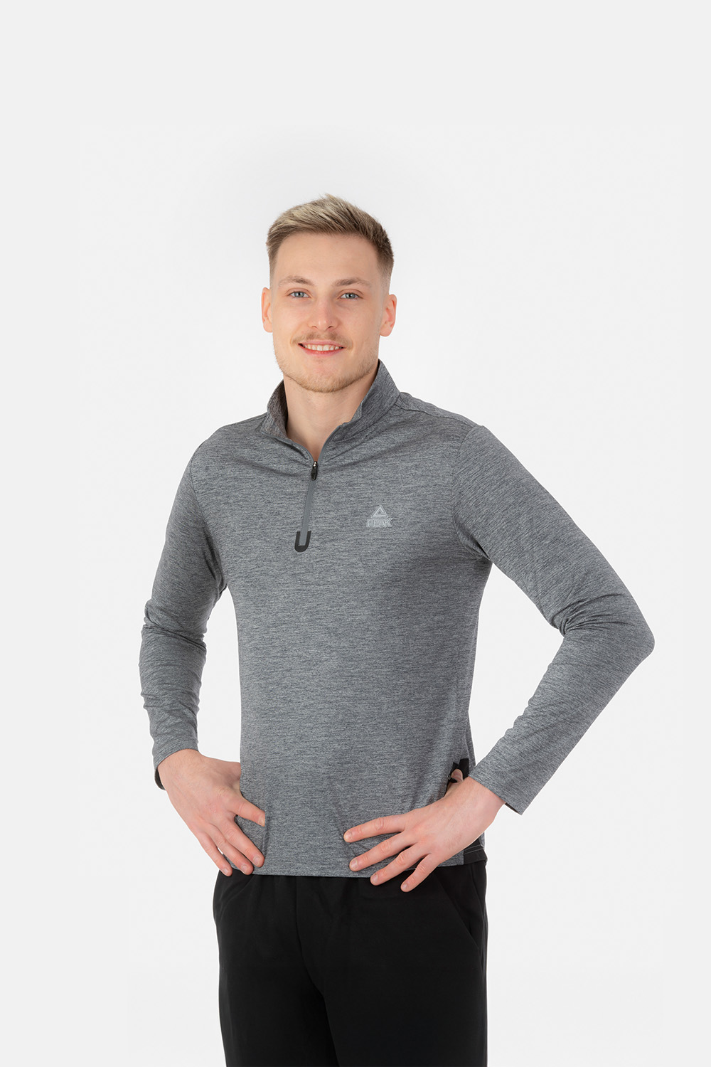 PEAK Unisex Longsleeve mit halben Zipper