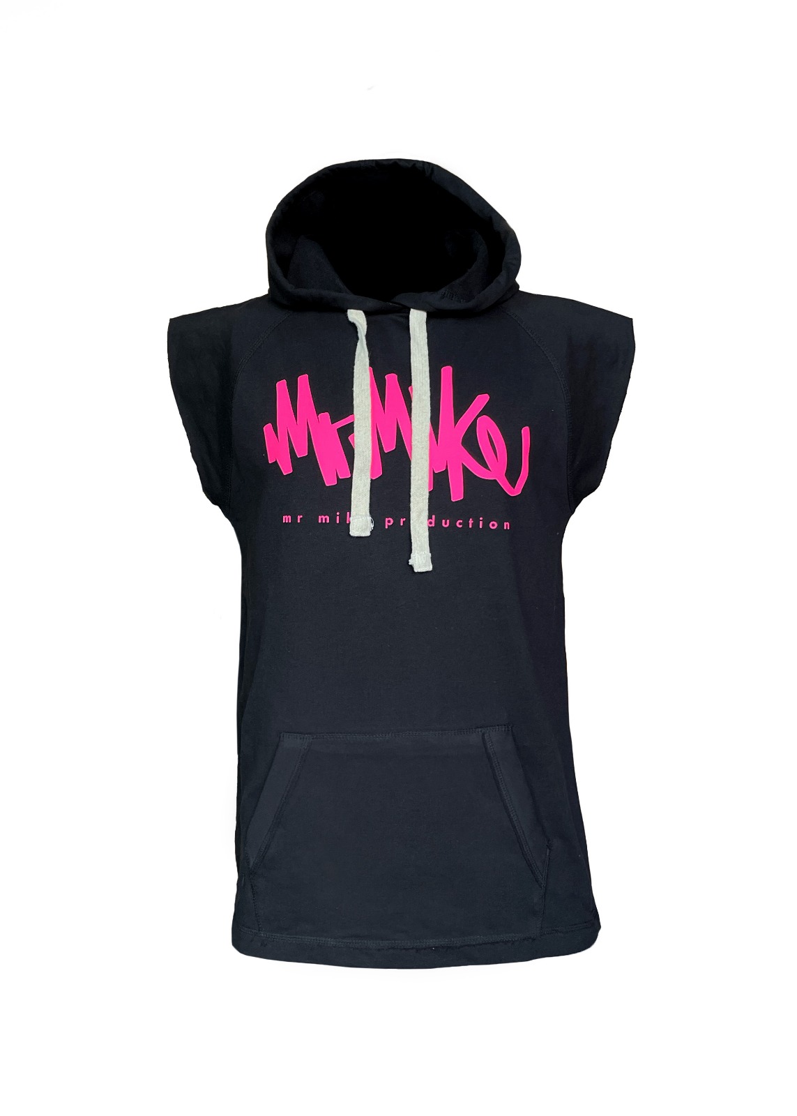 Sleeveless Oversize Hoodie Graffiti neon