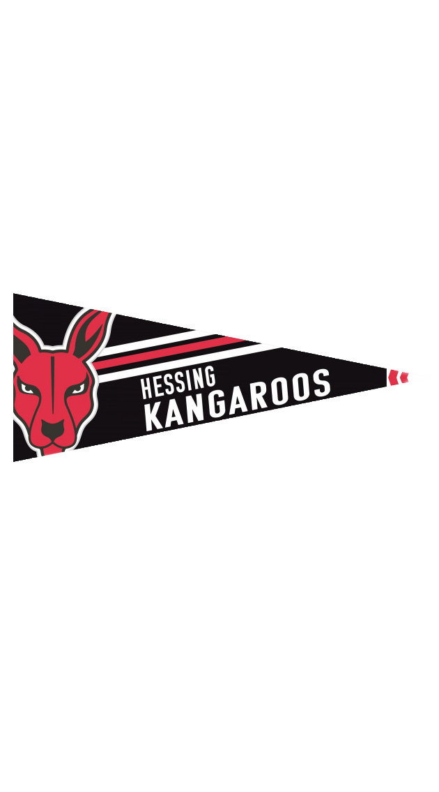 Hessing XXL-Wandwimpel Kangaroos schwarz