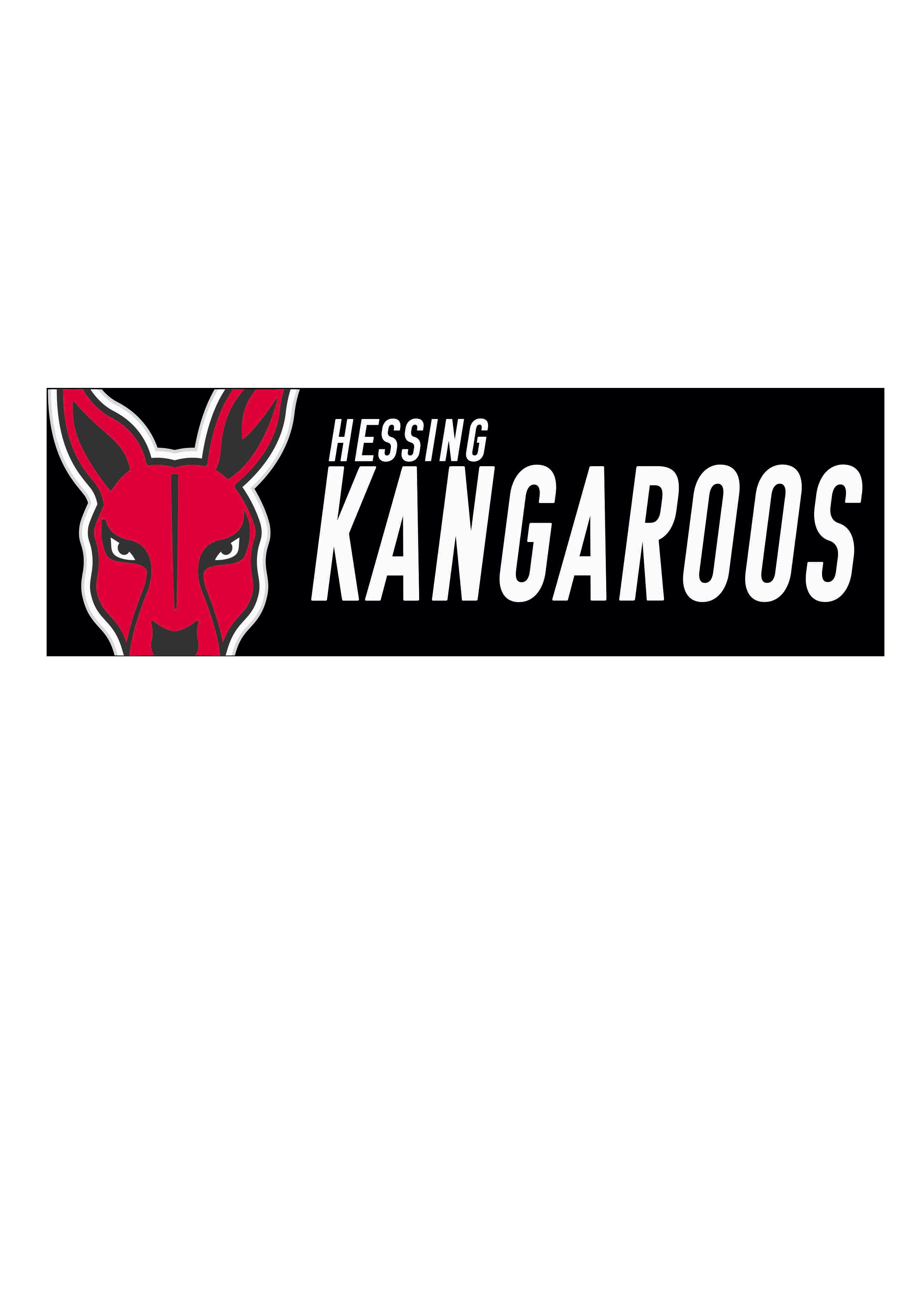 Hessing Kangaroos Aufkleber schwarz