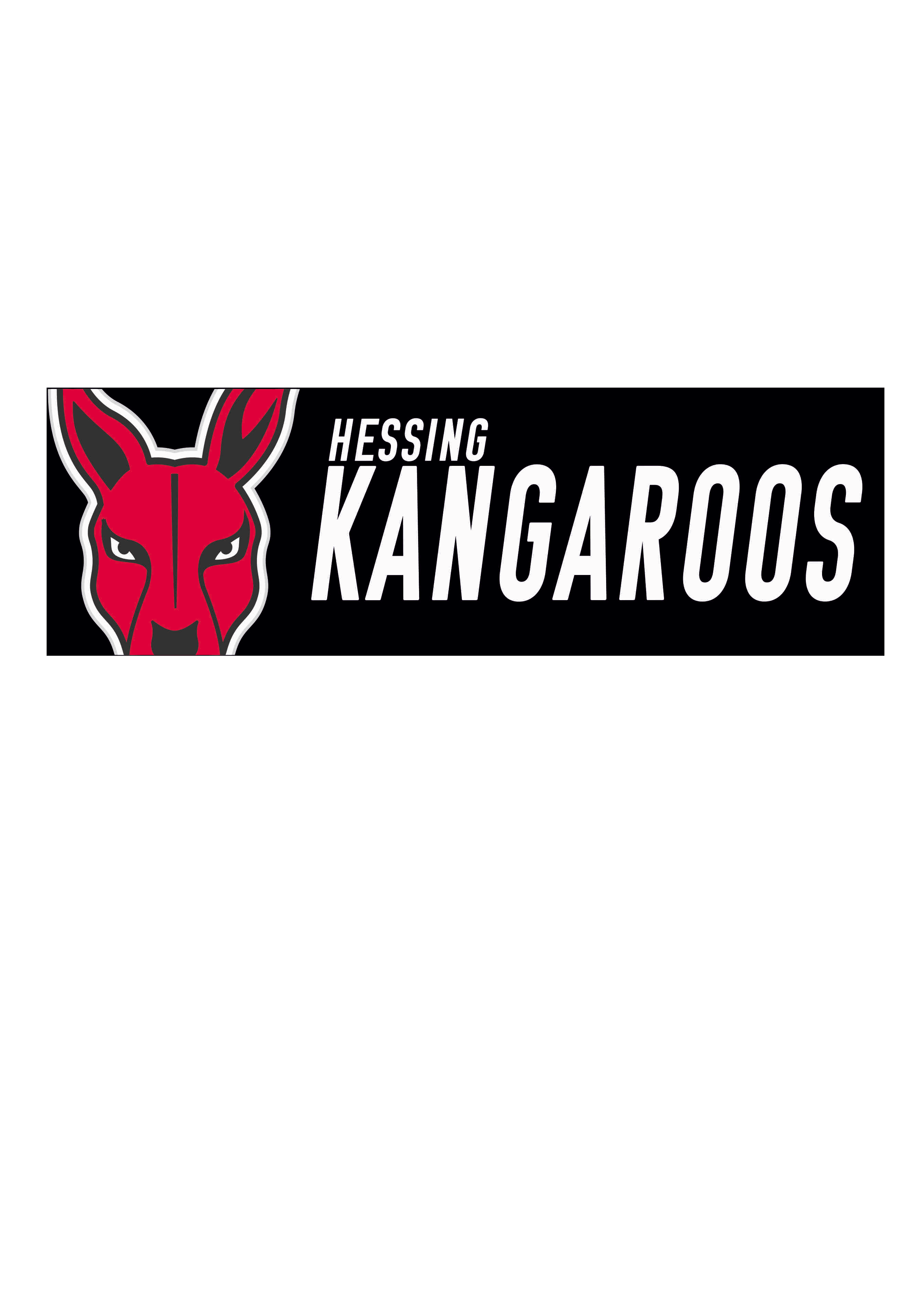 Hessing Aufkleber Kangaroos schwarz schwarz