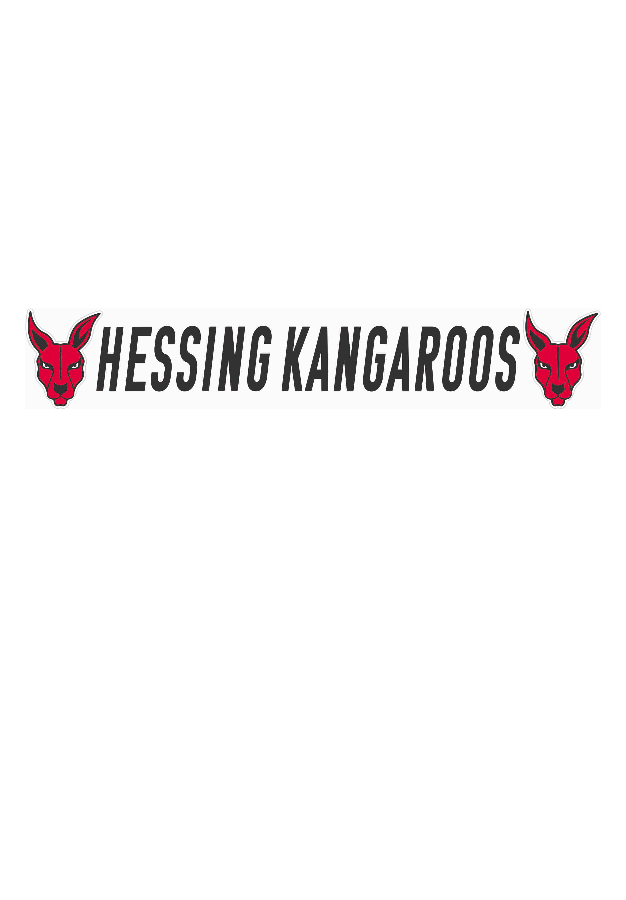 Hessing Aufkleber Kangaroos weiss weiß