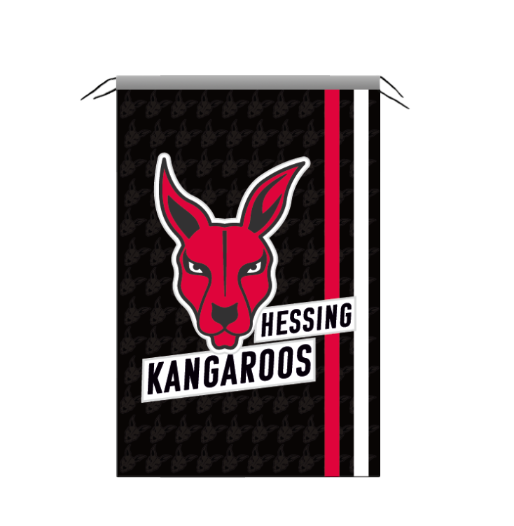 Hessing Wandbanner Kangaroos 80x120cm schwarz