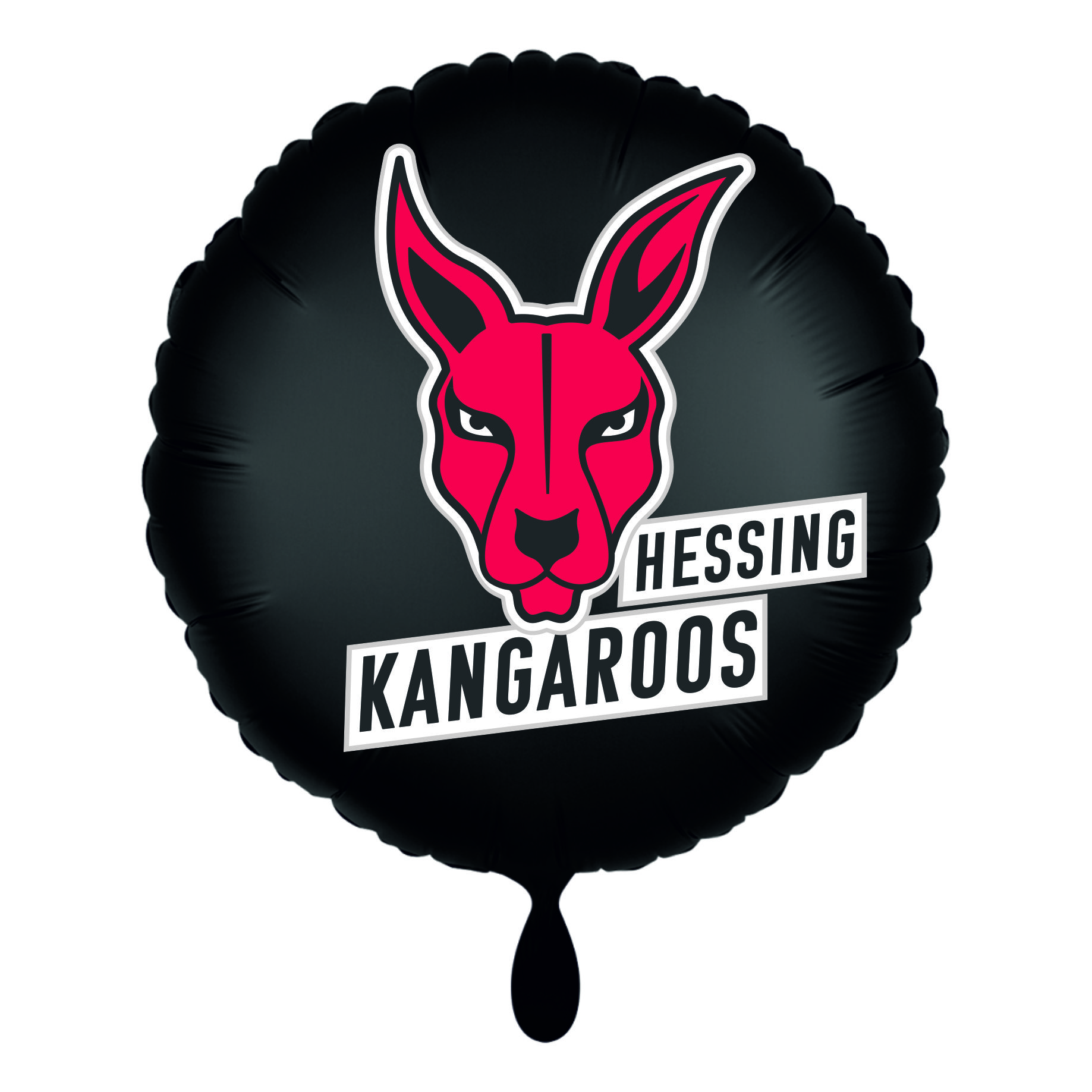 Hessing Kangaroos Folienballon schwarz