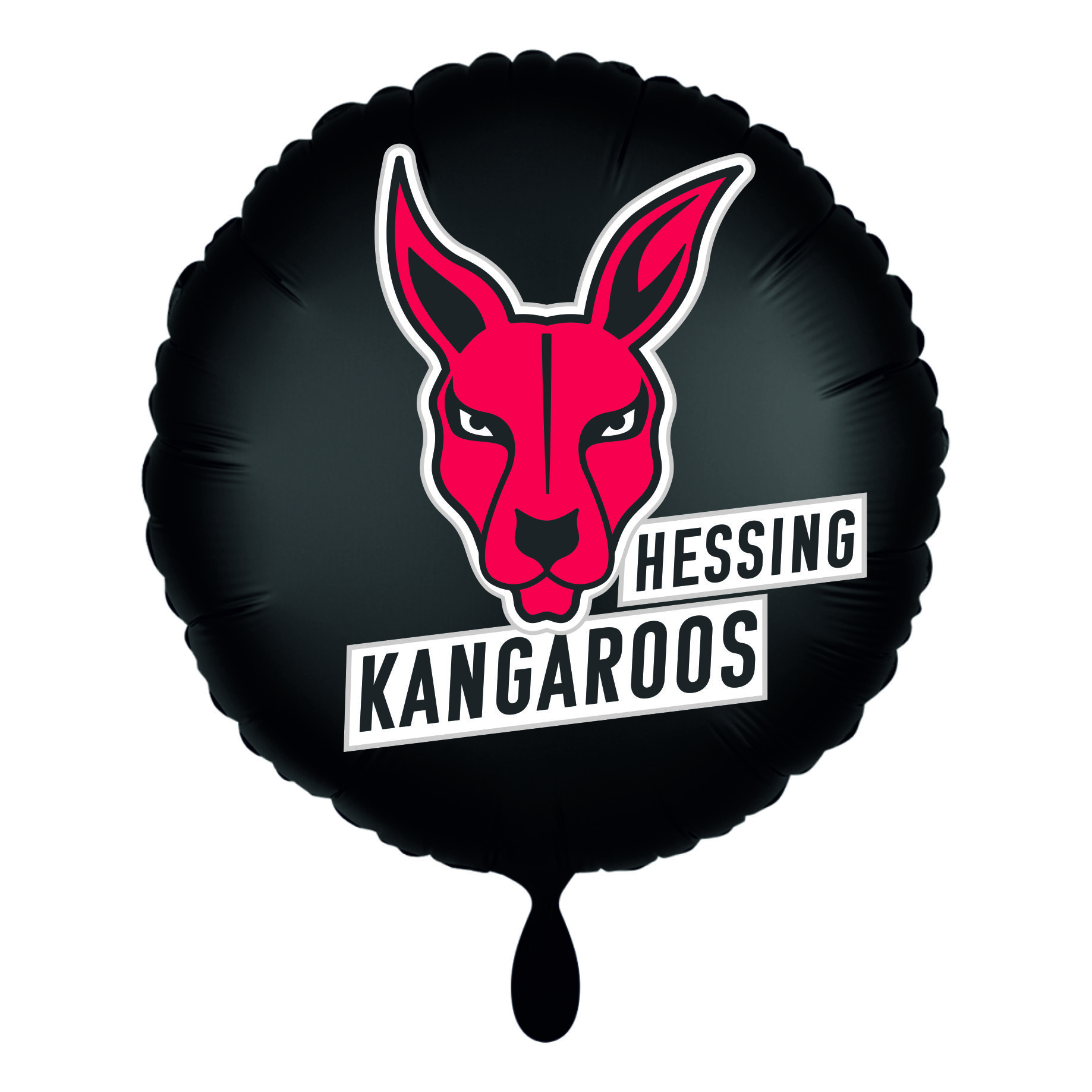 Hessing Folienballon Kangaroos schwarz schwarz