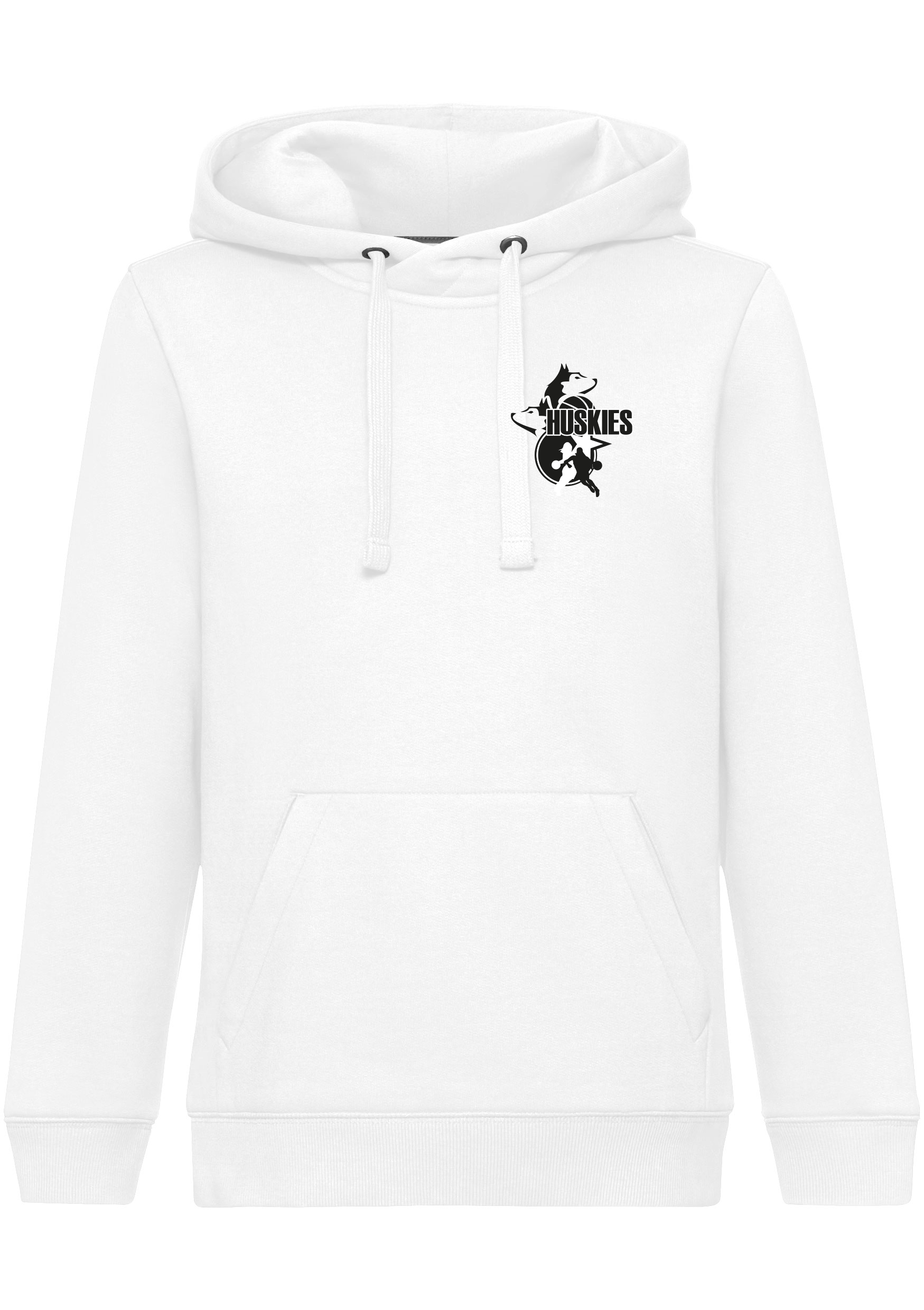 Huskies Hoodie Logo klein Kids weiß