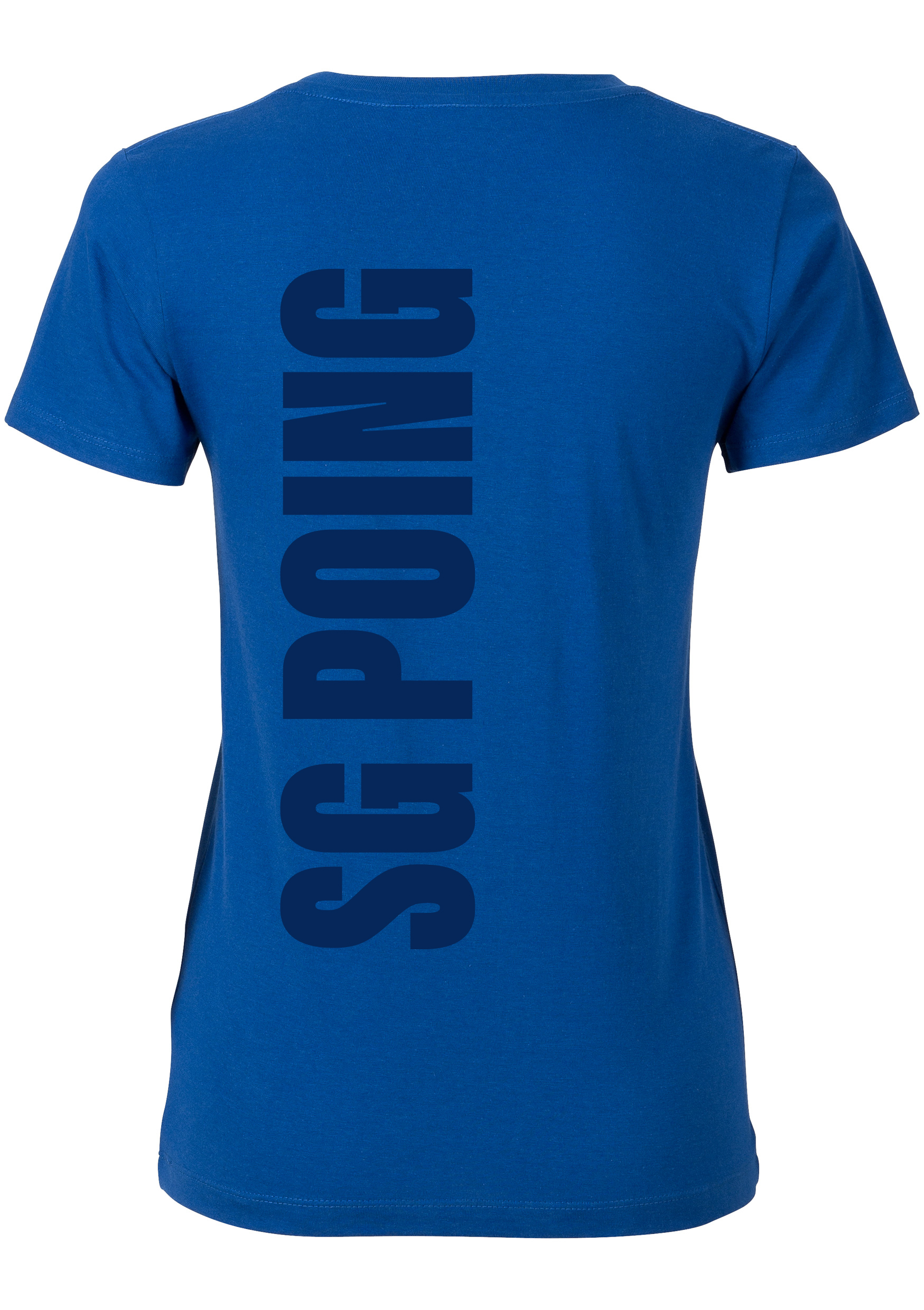 SG Poing T-Shirt Schriftzug Damen royal