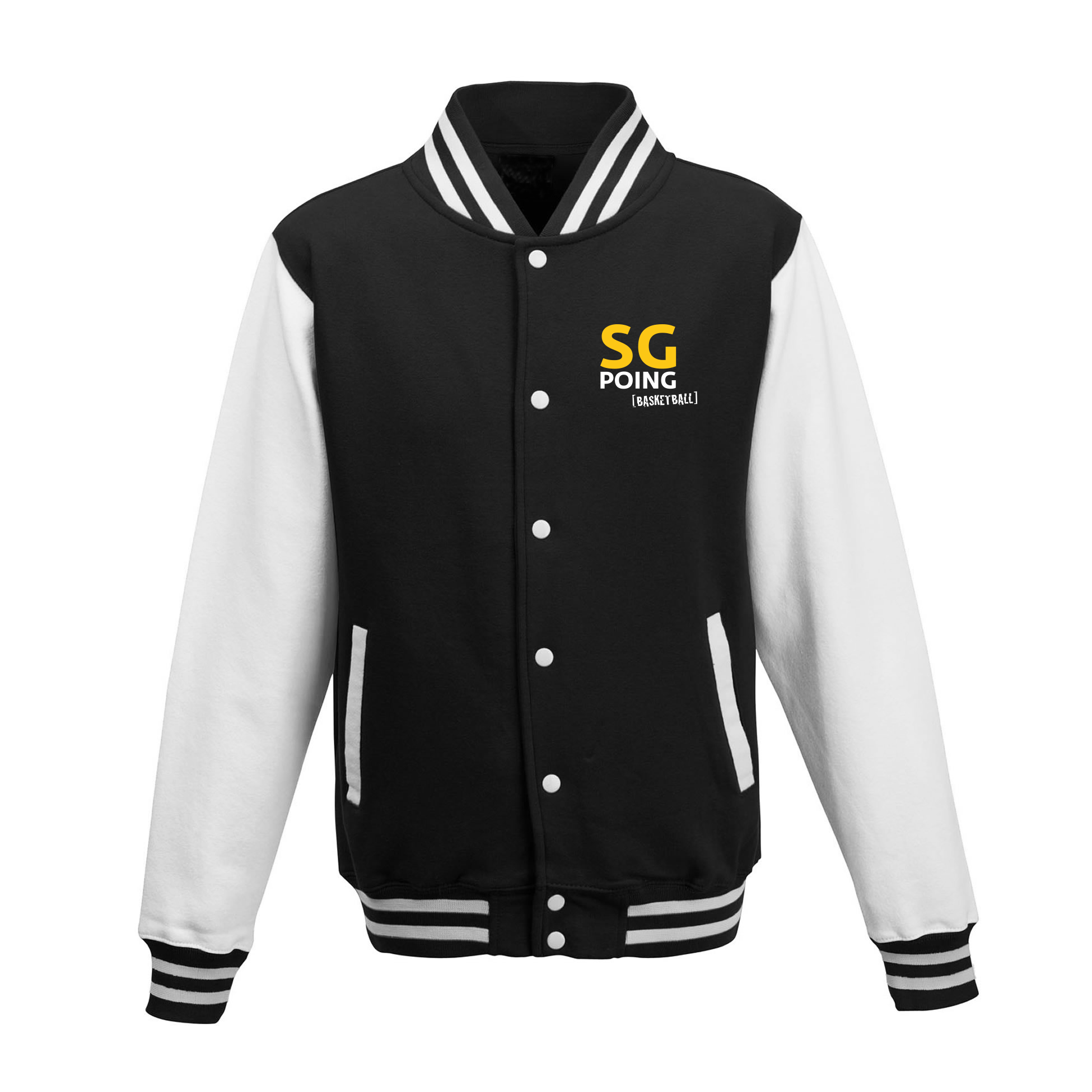 SG Poing Collegejacke schwarz/weiß