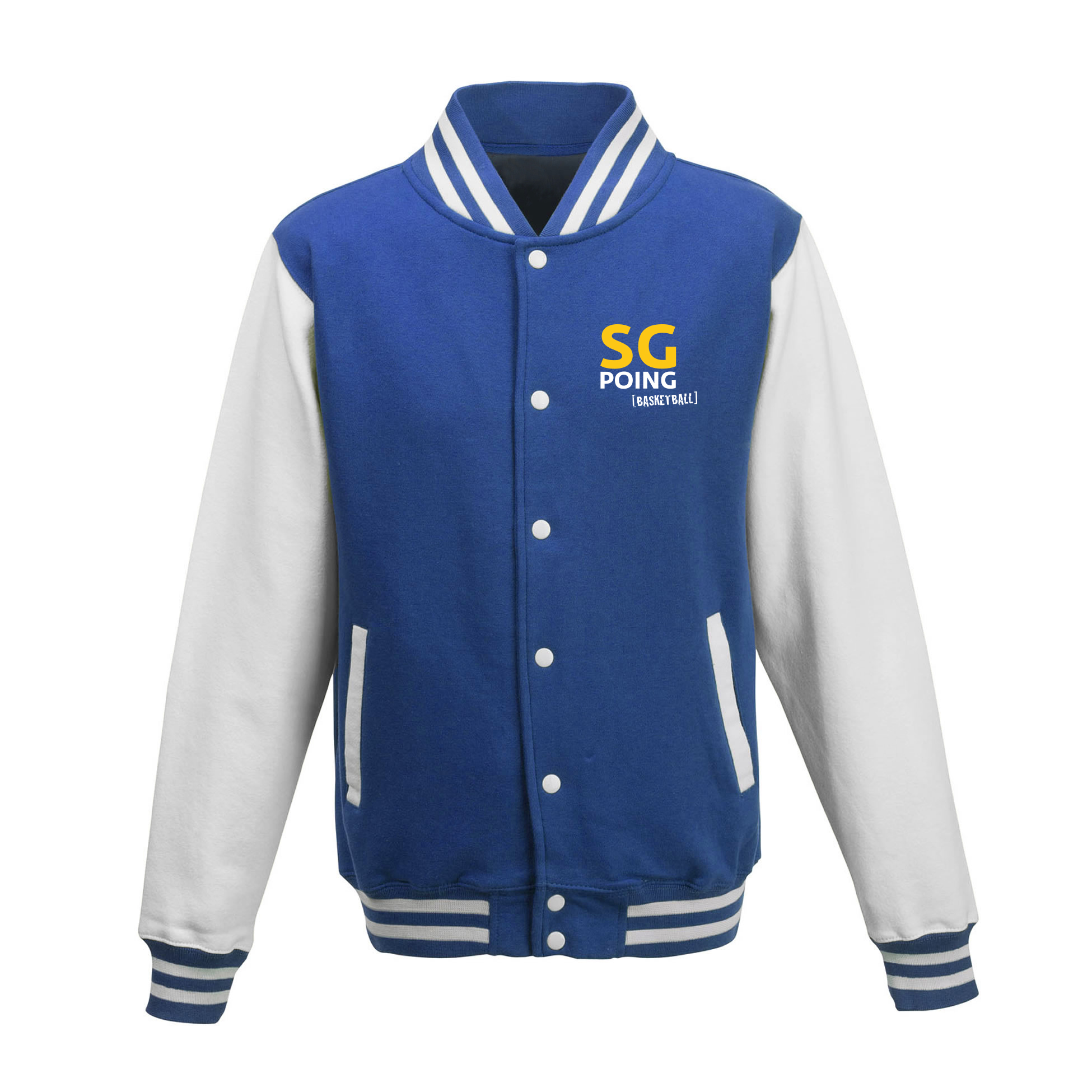 SG Poing Collegejacke blau/weiß