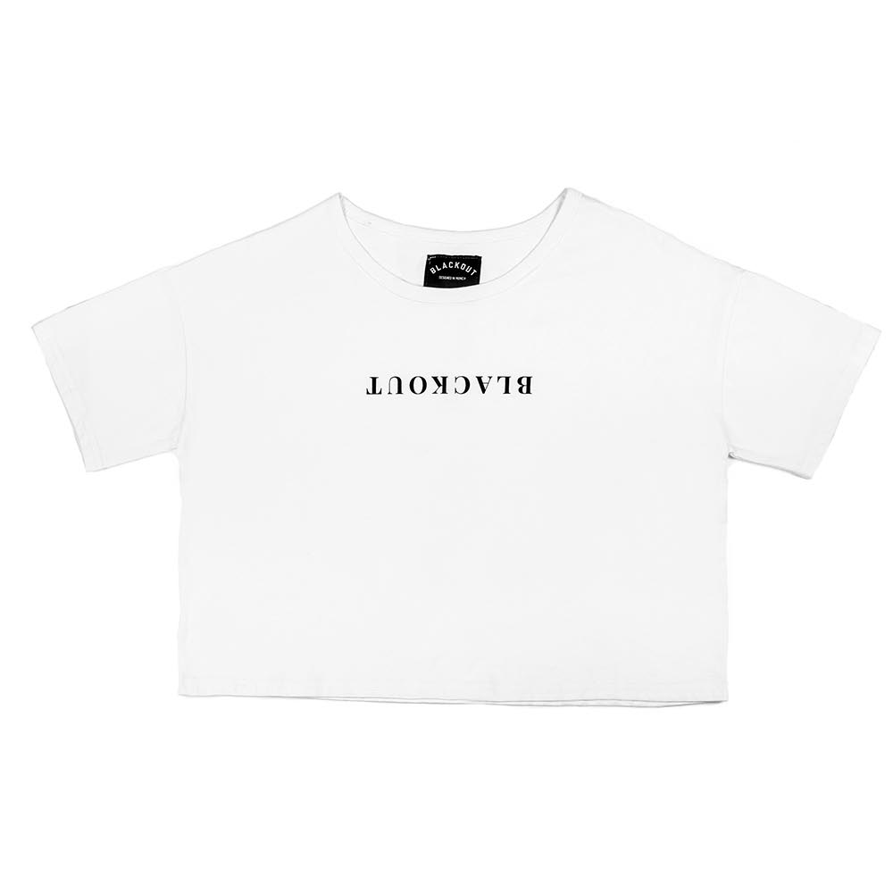 Blackout Girls Crop Olde English Tee