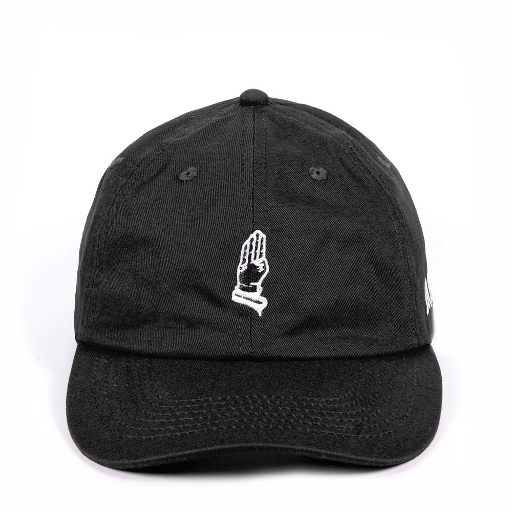 Blackout Sign Curved Cap Black